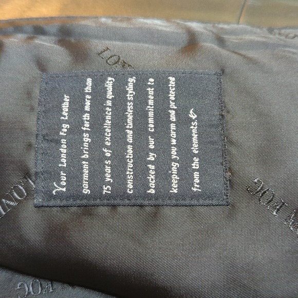 Black Leather Jacket - London Fog - Picture 8 of 9